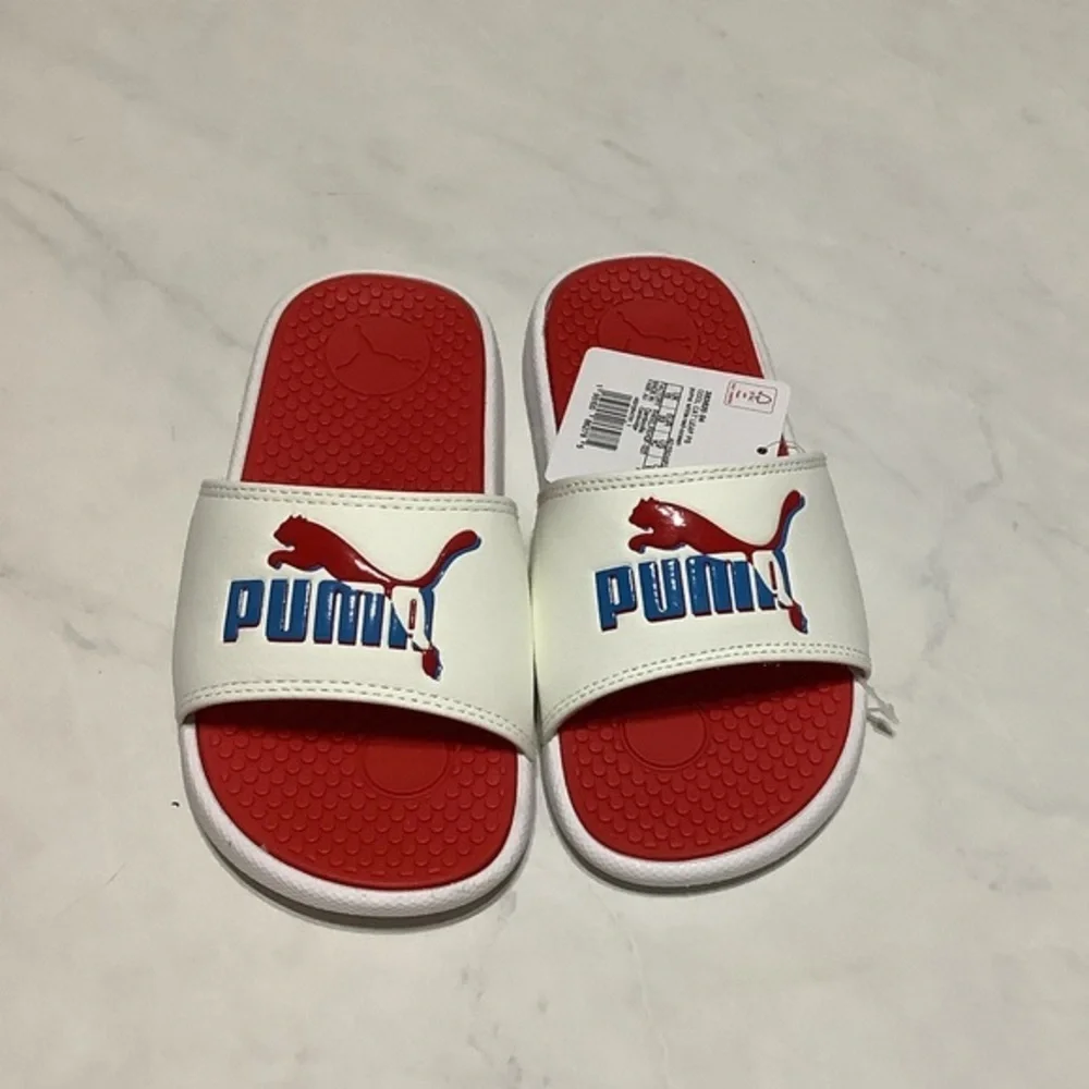 Puma Kids Red and White Sandals